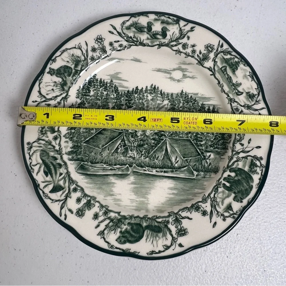 International Bob Timberlake Camp Green Salad Plate 7 7/8” Lodge Outdoors - Picture 2 of 7